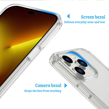 iPhone 15 High-Quality Transparent Case Cover - Acrylic + TPU Materials, MagSafe Compatible, Scratch & Bump Protection, Durable, Screen & Camera Lens Guard